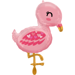 Folienballon - Figur Flamingo Baby - XXL - 81cm/0,07m³