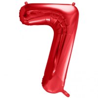 Folienballon - Zahl 7 Rot - XXL - 86cm/0,07m³