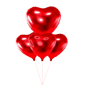 Ballonstrauß XL Herzballons rot