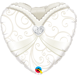 Folienballon - Motiv Hochzeitskleid - S - 45cm/0,02m³