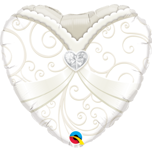 Folienballon - Motiv Hochzeitskleid - S - 45 cm / 0,02...