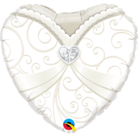 Folienballon - Motiv Hochzeitskleid - S - 45 cm / 0,02 m³