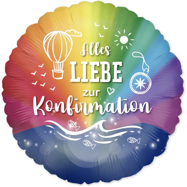 Folienballon - Motiv Alles Liebe zur Konfirmation - S -...