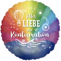 Folienballon - Motiv Alles Liebe zur Konfirmation - S - 45 cm / 0,02 m&sup3;