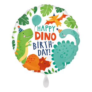 Folienballon - Motiv Happy Dino Birthday - S - 45 cm /...
