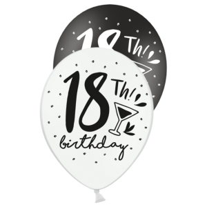 Ballon-Set - Black and White 18th (6)