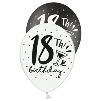 Latexballon-Set - Black and White 18th (6)