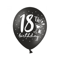 Latexballon-Set - Black and White 18th (6)