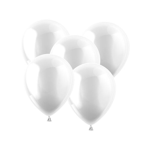 Latexballon - Weiss Metallic - &Oslash; 28 cm