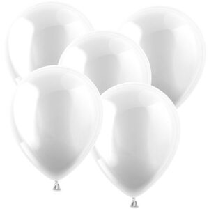 Latexballon - Weiss Metallic - &Oslash; 28 cm