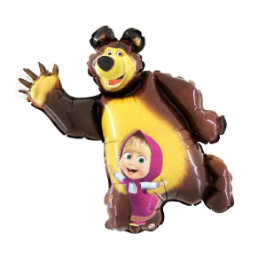 Folienballon - Figur Masha und der Bär - XXL - 98 cm...