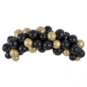 Ballongirlande - Organic - Black/Gold - 2 m