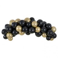 Ballongirlande - Organic - Black/Gold - 2 m