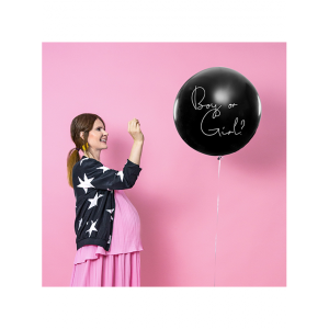 Latexballon - Motiv Boy or Girl - XXL, Rosa, &Oslash; 100 cm