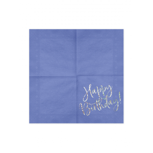 Servietten Trend Happy Birthday Blue 33x33cm