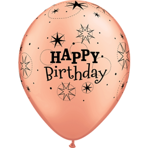 Motivballon-Set Happy Birthday Metallic Rosegold (6)