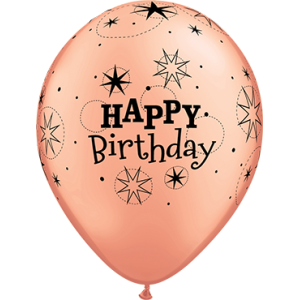 Latexballon-Set - Happy Birthday Rosegold - S - 28 cm (6)