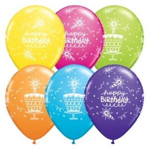 Motivballon-Set Happy Birthday Cake and Candle (6)