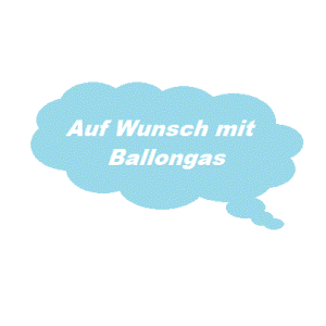 gefüllt mit Ballongas