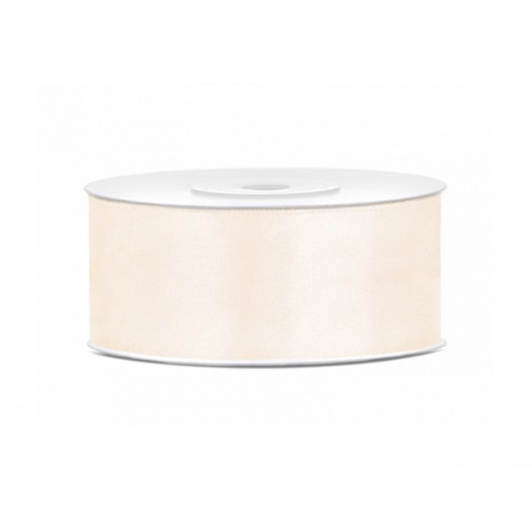 Geschenkband Satin 25 mm Creme