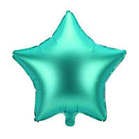 Folienballon Stern grün (Satin) - S - 45cm/0,02m³