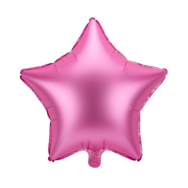 Folienballon - Stern pink (Satin) - S - 45 cm / 0,02 m³