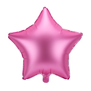 Ballon Stern pink (Satin) - S/Folie - 45cm/0,02m³