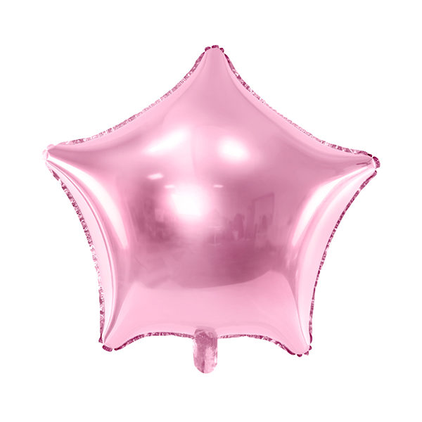 Folienballon - Stern rosa - S - 45 cm / 0,02 m³