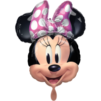 Folienballon - Figur Minnie Maus Kopf - XXL - 66 cm / 0,07 m³