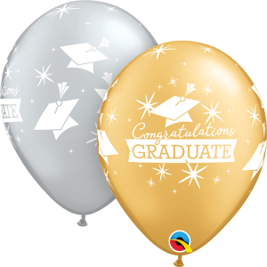 Motivballon Congratulations Graduate Caps