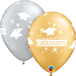 Latexballon - Motiv Congratulations Graduate Caps
