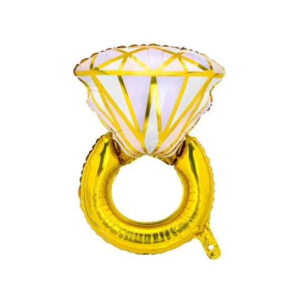 Folienballon - Figur Ring Gold - XL - 56x75 cm / 0,07 m³