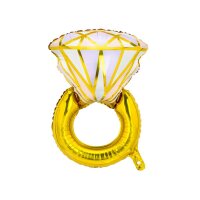 Folienballon - Figur Ring Gold - XL - 56x75 cm / 0,07 m³