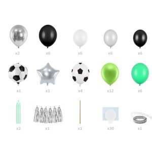 Ballongirlande Fussball - 2,5m/Latex/Folie - DIY