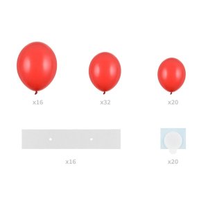 Ballonset Herzbogen Red (DIY)