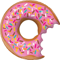 Folienballon - Figur Donuts I - XXL - 76 cm / 0,05 m³