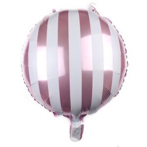Folienballon - Set - Streifen Rosa & Gold - S - 46 cm...