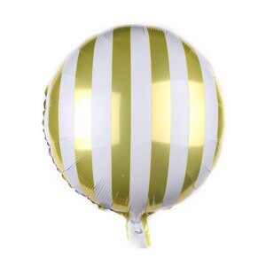Folienballon - Set - Streifen Rosa & Gold - S - 46 cm / 0,02 m&sup3;