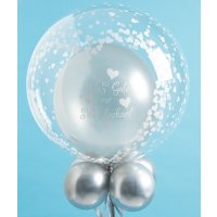 Deco Crystal Clear Ballon - Motiv Celebration - XL/Stretchfolie - 61cm/0,07m³