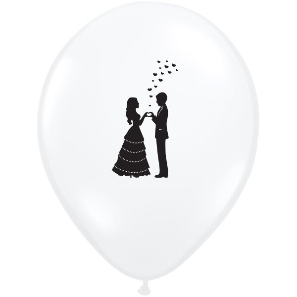 Latexballon - Motiv Liebespaar II transparent - S- 27,5...