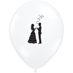 Latexballon - Motiv Liebespaar II transparent - S- 27,5...