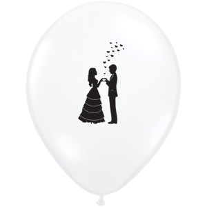 Latexballon - Motiv Liebespaar II transparent - S- 27,5...