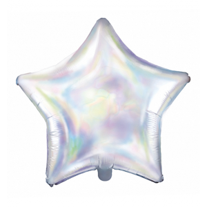 Folienballon - Stern irisierend - S - 45 cm / 0,02 m³