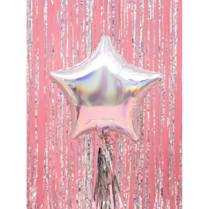 Folienballon - Stern irisierend - S - 45 cm / 0,02 m³