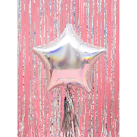 Folienballon - Stern irisierend - S - 45 cm / 0,02 m&sup3;