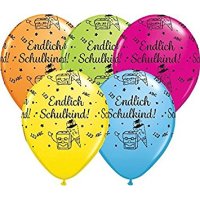 Latexballon - Motiv Endlich Schulkind