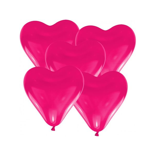 Latexballon - Herz Pink - S - 30 cm / 0,02 m³...