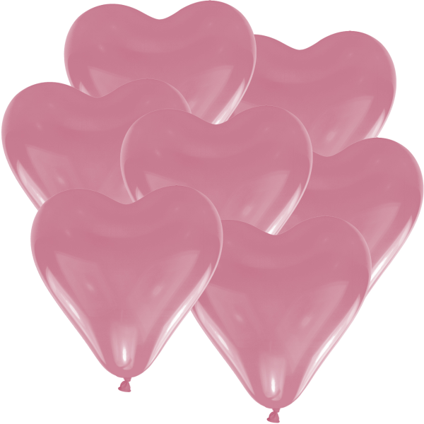 Latex-Herzballon Rosa - S - 30 cm / 0,02m³