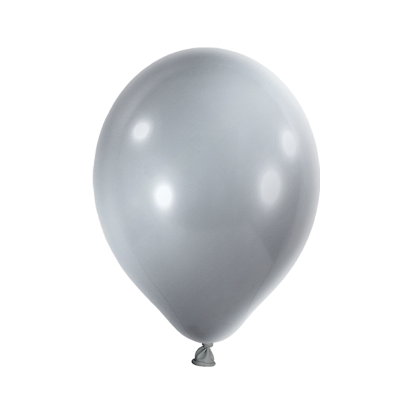 Latexballon - Silber Metallic - S/Latex - 30cm/0,02m³