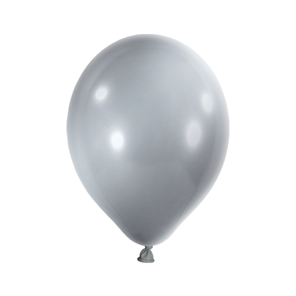 Latexballon - Silber Metallic - Ballongröße 30...